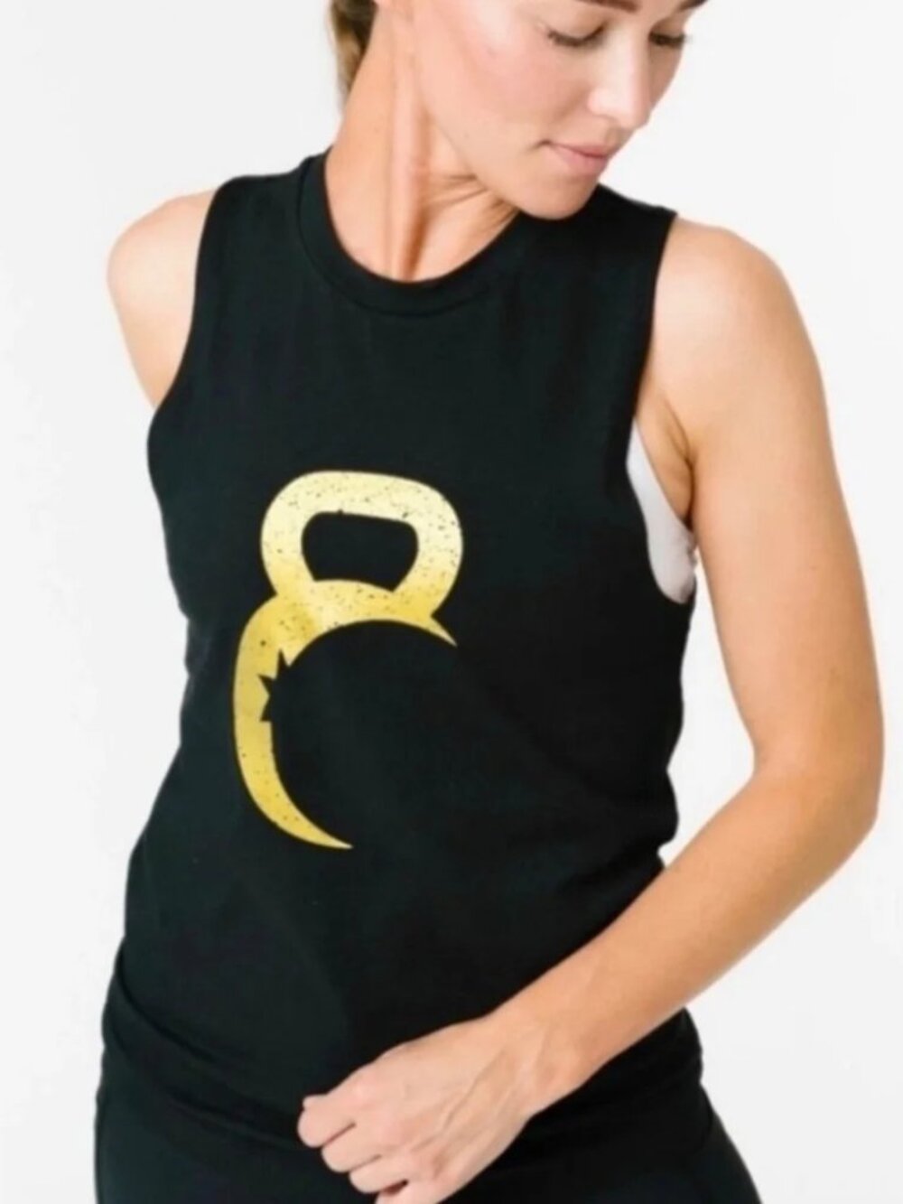 Zyia Active Black and Gold Kettle Moon Tank